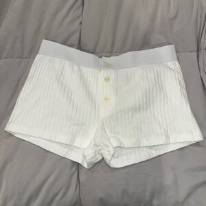 Brandy Melville White Pajama Shorts